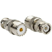 Eagles 2pcs BNC Male to UHF Female SO-239 SO239 Jack Connector RF Coaxial Coax Adapter for Antennas, Wireless LAN