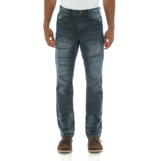 Akademiks Men S Harwell Straight Leg Denim Jeans Tarnish Wash 32 30 Walmart Com