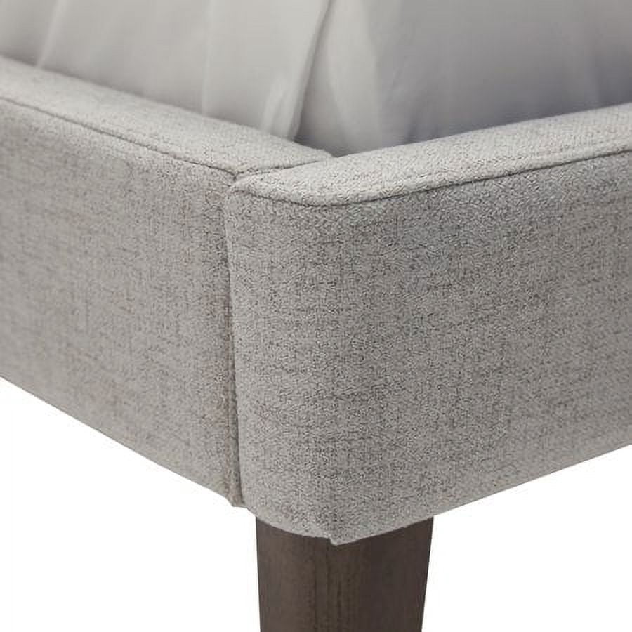 MoDRN Mid-Century  Martin Platform Bed, Light Gray, Queen