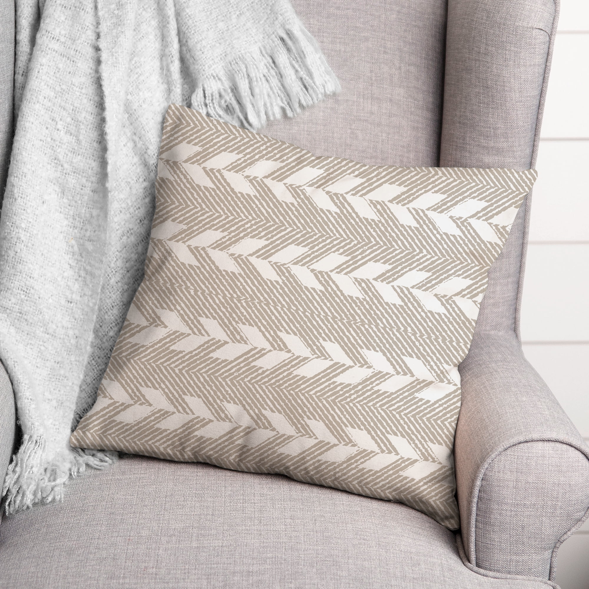 Creative Products Cream Weave Pattern 18 x 18 Indoor / Outdoor Pillow