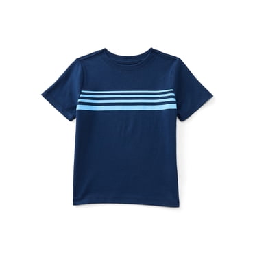 Wonder Nation Toddler Boys Short Sleeve Chest Stripe T-Shirt, Sizes 18M-5T