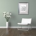 thumbnail image 3 of Trademark Fine Art "Simple Flower Doodle 2" Canvas Art by KCDoodleArt White Matte, Silver Frame, 3 of 3
