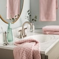 thumbnail image 3 of TOWN & COUNTRY EVERYDAY 4-Piece Textured Windowpane Hand Towel Set, 20"x30", 100% Cotton, Plush & Absorbent 550GSM, Blush, 3 of 9
