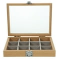 thumbnail image 4 of MRLESS Wooden Jewelry Organizer with 12 Compartments, Clear Lid and Secure Lock for Easy Storage, 4 of 6