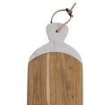 thumbnail image 2 of Long Wooden and Marble Cutting Board, Brown- Saltoro Sherpi, 2 of 5