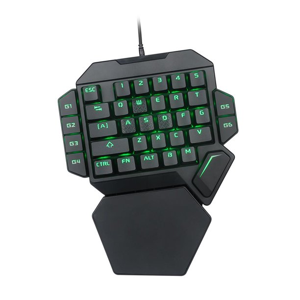 Teclado de una mano Mini teclado portátil para juegos Teclado de controlador de juego de una mano Kearding EL008580-00