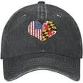 thumbnail image 4 of Love Heart Puzzle American Jamaica Flag Baseball Cap for Men Women Vintage Adjustable, 4 of 10