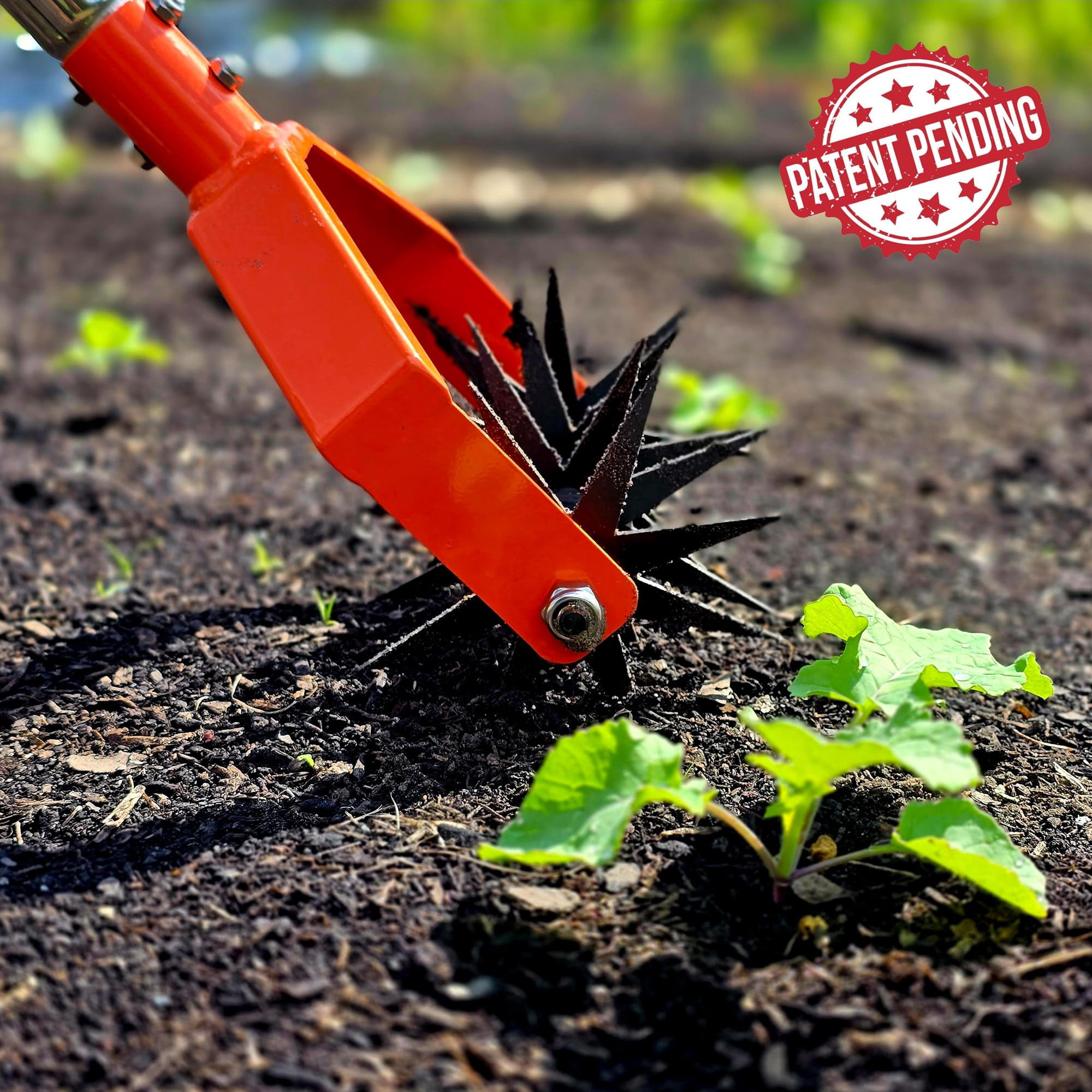 67-inch Garden Cultivator With Tempered Spring Steel Tines  Adjustable Stainless Handle Manual Rotary Design For Soil Loosening