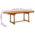 thumbnail image 4 of vidaXL Garden Dining Table (63"-94.5")x39.4"x29.5" Solid Acacia Wood, 4 of 10