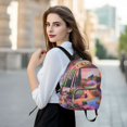 thumbnail image 6 of JIALIOU Mini Backpack Purse for Women Quilted Casual Daypack Small Travel Shoulder Bag, Woman Walking in Garden, 6 of 7