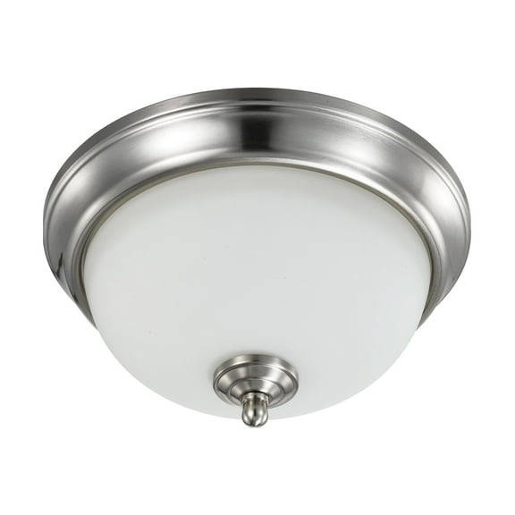 Nuvo Lighting 19 Watt 11 inch LED Flush Mount Fixture 3000K Dimmable Brushed Nickel Frosted Glass - Brushed Nickel
