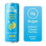 Vital Proteins, Collagen Sparkling Water, Lemon Lime, VERISOL® Collagen Peptides + Vitamin C, 0g Sugar, Skin Support Drink, 12 FL OZ Can