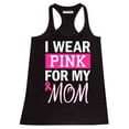 thumbnail image 1 of Promotion & Beyond Pink (Ribbon) For My MOM Cancer Awareness Women's Tank Top, L, Black, 1 of 2