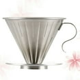thumbnail image 4 of EIGTHTAIL Stainless Steel Coffee Dripper Cone Coffee Drip Filter Cup Permanent Coffee Maker with Separate Stand for 1-4 Cups (Silver), 4 of 5