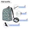thumbnail image 4 of Vsdgher PUG HEAD And Flower Print Canvas Backpack Travel Rucksack Unisex Knapsack 15.7/17.7Inch Laptop Backpack for Work,College -Medium, 4 of 5
