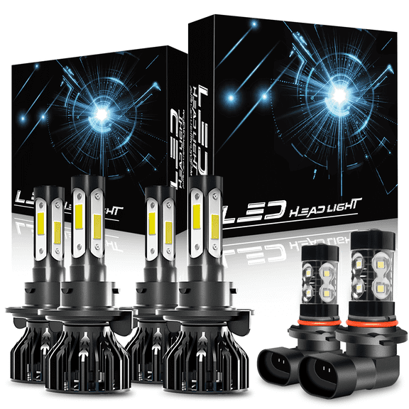 For 2017-2020 Ford F250 F350 Combo LED Headlight High&Low Beam   Fog Light Bulbs