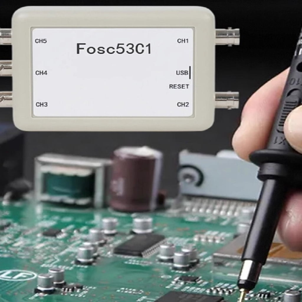 Portable Digital Oscilloscope 1MHz Sampling Rate 5 Input Channel USB Power For Data