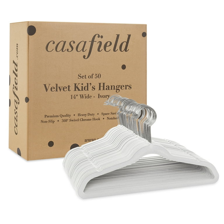 100 Ivory Velvet 11 Baby Hangers by Casafield, 11 x 7 - Ralphs