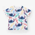 thumbnail image 5 of Disney Toddler Boys Lilo & Stitch Graphic T-Shirts and Shorts 2 Pieces Summer Outfit Sets Sizes 2-6, 5 of 7