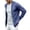 Blue, variant on Mens Open Front Shawl Collar Textured Knit Cardigan Long Sleeve Lightweight Casual Outerwear