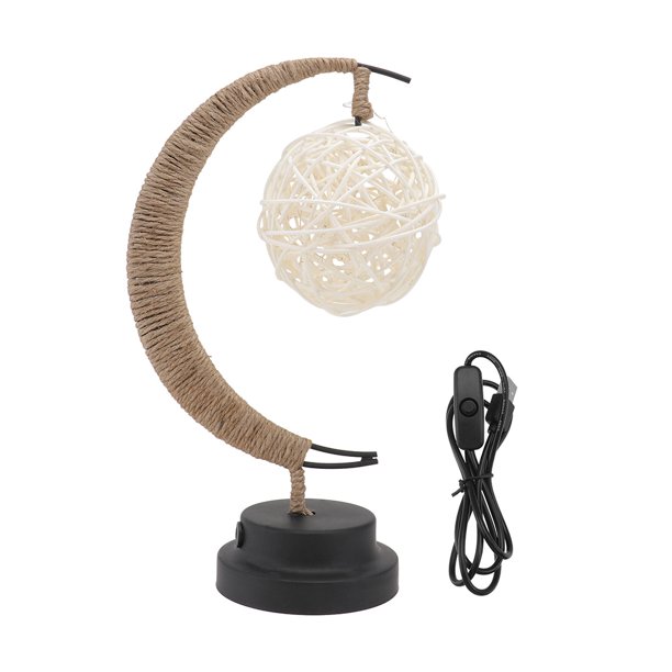 KAKOWELY Lámpara LED lunar pequeña y creativa con forma de bola de luna para dormitorio