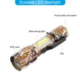 thumbnail image 4 of Linterna LED escalable Uxcell, 2 juegos, 3 modos, linterna LED de alto lumen, luz blanca, recargable por USB, camuflaje marrón, 4 of 6