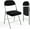 Black, variant on BONNLO 2pcs Folding Chairs with Padded Seat & Backrest, 350lbs Capacity,Orange