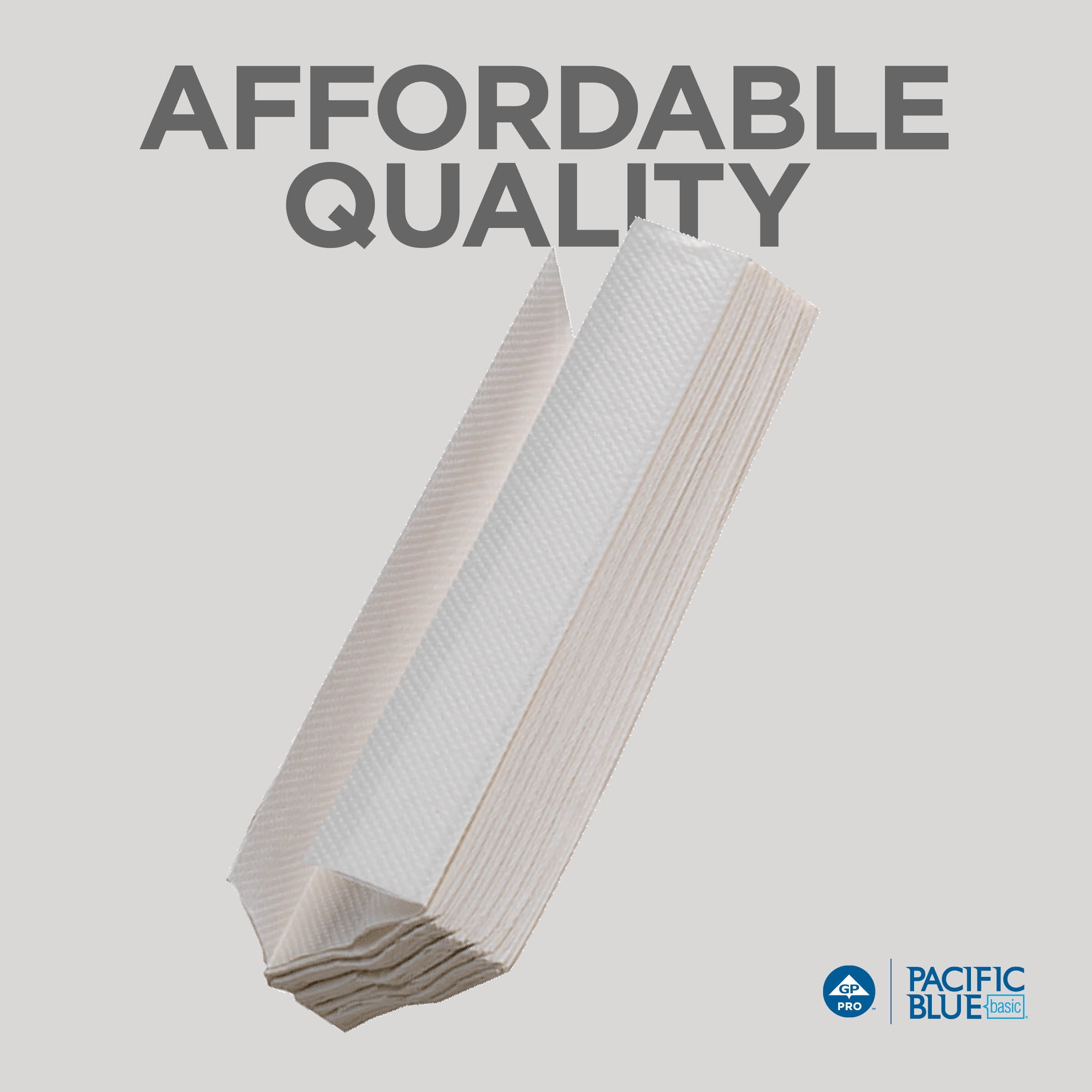 Pacific Blue Basic® C-Fold Recycled Paper Towels by GP PRO (Georgia-Pacific), White, 25190, 10.1” x 12.7” (LxW), 240 Towels Per Pack, 10 Packs Per Case