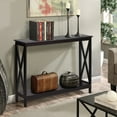 thumbnail image 5 of Topbuy Table Console Industrielle à 2 Niveaux Étagère Étroite Table d'Appoint Marron, 5 of 5