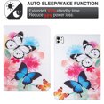 thumbnail image 3 of GSFY Case for iPad Pro 11 Inch 5th Generation (M4) 2024, Smart Premium PU Leather Flip Stand Cover with Card Cash Pocket Auto Sleep Wake for 2024 iPad Pro 11 5th Gen, White Butterfly, 3 of 8