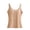 Beige, variant on Women's Built-in Bra Tank Top Sleeveless Summer Camisole Round Neck Sleepwear Loungewear Nylon Spandex Undershirt for Women S-XL