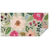 Vibrant Pioneer Flower Pattern Rectangle Tablecloth 60"x120",Waterproof Polyester Rectangle Table Cloth, Wipeable Spillproof Polyester Tablecloth for Dining, Camping, Indoor and Outdoor