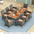 thumbnail image 1 of Costway Ensemble de Salle à Manger d'Extérieur en Osier de 9 Pcs avec Table en Bois d'Acacia et 8 Fauteuils, 1 of 10