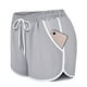 thumbnail image 1 of Pantalones cortos atléticos de cintura elástica con cordón de doble capa para mujer con bolsillos, gris-XXXL Sincero Ropa, 1 of 4