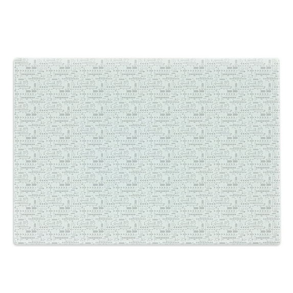 Neutral Cutting Board, Varieties of Angle Cursor Motifs in Graphic Illustration Irregularly Shaped, Decorative Tempered Glass Cutting and Serving Board, in 3 Sizes, by Ambesonne