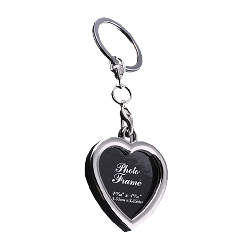 Metal Heart Insert Photo Picture Frame Custom Keyring Keychain Key Ring Gift HOT 