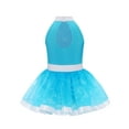 thumbnail image 4 of inlzdz Girls Sparkly Sequins Sleeveless Ballet Dance Dress Princess Party Ballerina Tutu Skirt Leotard Blue 12, 4 of 7