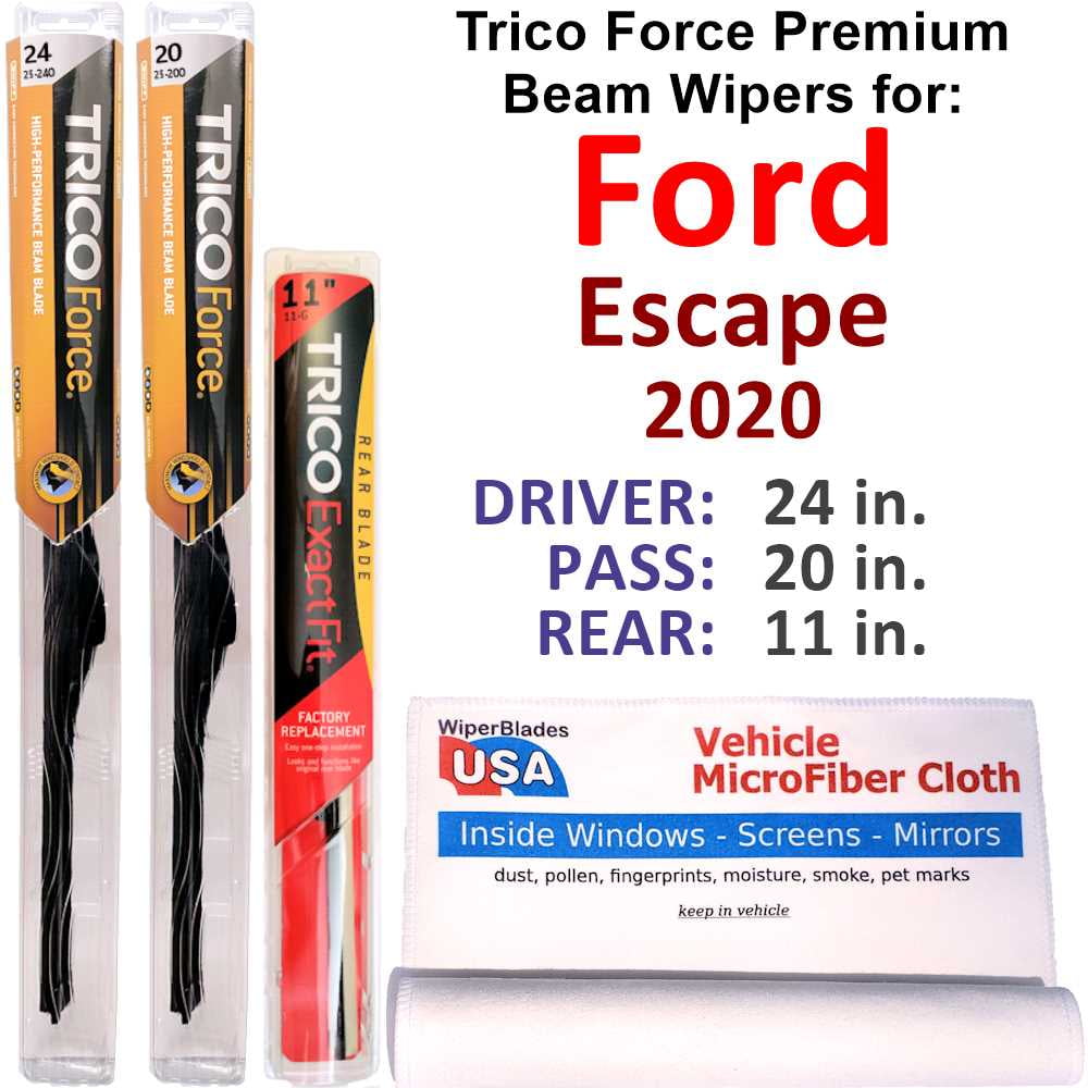 2022 Ford Escape Performance Beam Wipers (Set of 3) w/Rear Wiper