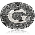 thumbnail image 1 of Belt Buckle Itera Western Cowboy/Cowgirl Silver Letter G, 1 of 6