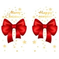 thumbnail image 2 of LQPWZU Christmas Clings Stickers Xmas Red Bow 1 Sheets Large Cute Merry Christmas Window Decals Red Decor for Home School Office Decoration Xmas Party Supplies, 2 of 7
