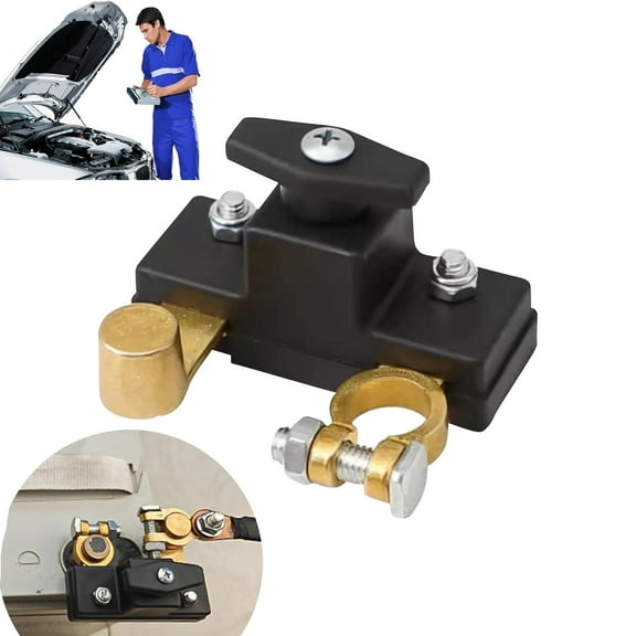 Car Battery Disconnect Switch,Heavy Duty Battery Isolator Switches for Car Truck Boat,Car Battery Disconnect Isolator Cut Off Switch Battery Power-Off Manual and Automatic Power-Off Device
