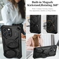 thumbnail image 5 of For Apple iPhone 11 (6.1") Hybrid Bumper Invisible Stand Compatible with Magsafe 360° Ring Kickstand Shockproof Cover ,Xpm Phone Case [ Black ], 5 of 7
