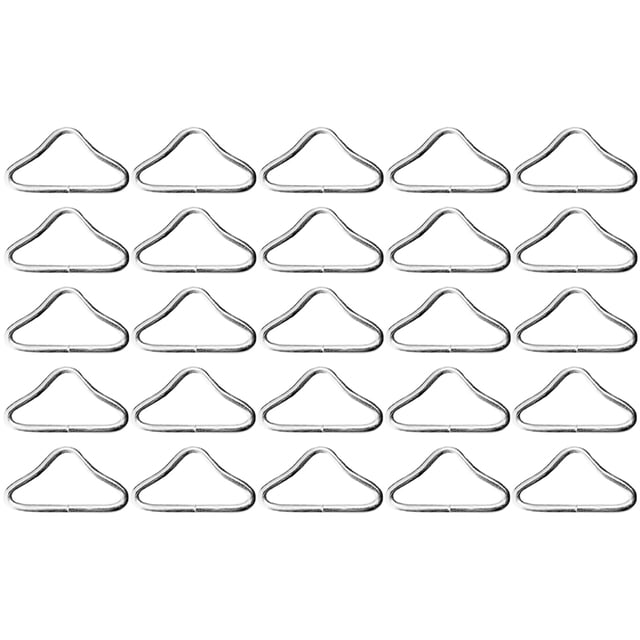 SHISUYAN 30pcs Triangle Buckles for Trampoline Replacement Silver Galvanized Steel Wire Strong Reusable