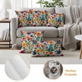 thumbnail image 6 of Pack of 2 Outdoor Pillow Covers 20x20 Inch Waterproof Vintage Botanical Throw Pillow Covers,Decorative Couch Pillow Shams Protectors Spring Floral Summer Vintage Patio Pillowcases Cushion Covers, 6 of 8