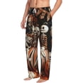 thumbnail image 6 of Salouo Whimsical Halloween Skeletons Print Pajama Pants for Men, Lounge Pants Elastic Waistband Casual Men's sleepwear Loungewear Sleep Pajama Pant -Small, 6 of 7