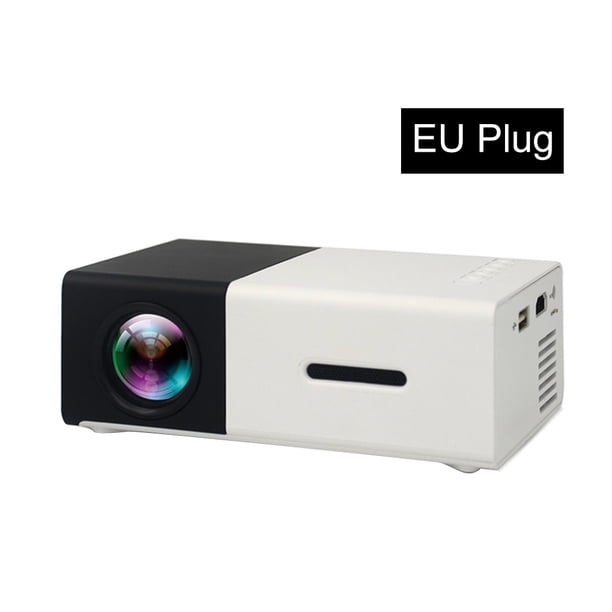 YG300 Mini proyector 1080P LCD LED Proyector de entretenimiento (enchufe negro de la UE) Tmvgtek Para estrenar