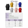 thumbnail image 6 of A2Y Women's Solid High Neck Racer-Back Cotton Spandex Crop Top Heather Grey M, 6 of 6