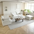 thumbnail image 1 of bokifol 3-Seat Sofa Cloud Couch with Storage Ottomans,Modular Sectional Sofa Removable Washable Covers and Easy to Assemble Cloud Couch for Living Room,White, 1 of 12