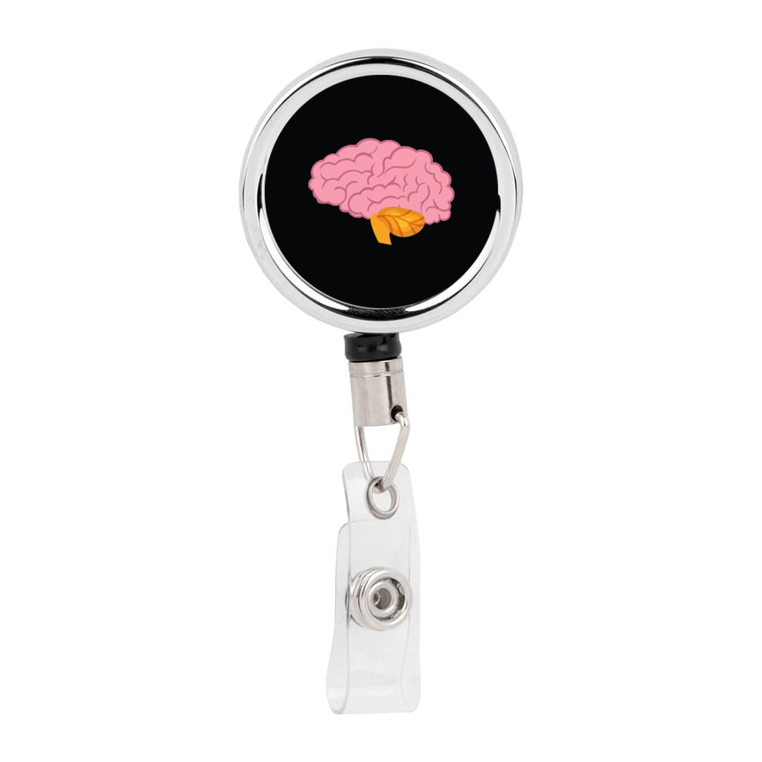 Art Brain ID Badge Reel Holder Clip Holder Retractable Nurse Cute RN Medical 
