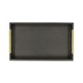 thumbnail image 5 of Contemporary Home Living Fish Scale Rectangular Serving Tray - 15.75" - Black and Gold, 5 of 9